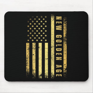Amerika New Golden Age Golden Färg USA flagga Musmatta