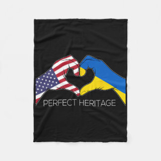 Amerika och Ukraina Ukrainskt Amerikanskt Perfekt  Fleecefilt