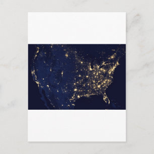 Amerika på natten vykort