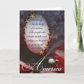 Amerika - Patriotic Greeting Card Tack Kort