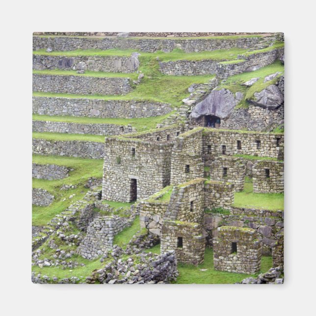 Amerika, Peru, Machu PIcchu. De gamla 2 Magnet (Framsidan)