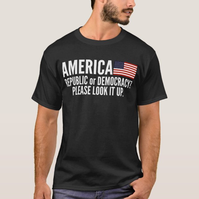 Amerika republik- eller demokratiskjortamörk tee shirt (Framsida)
