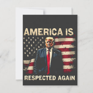 Amerika respekteras igen Trump USA 4:e juli Julkort