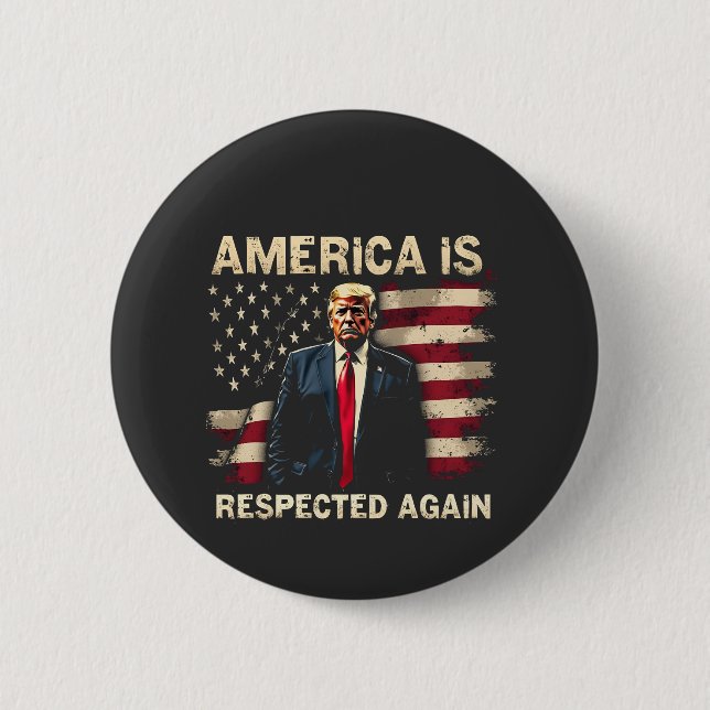 Amerika respekteras igen Trump USA 4:e juli Knapp (Framsida)