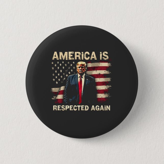 Amerika respekteras igen Trump USA 4:e juli Knapp (Framsida)