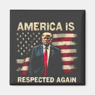 Amerika respekteras igen Trump USA 4:e juli Magnet