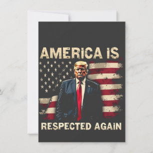 Amerika respekteras igen Trump USA 4:e juli Tack Kort