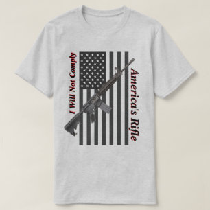 Amerika Rifle USA flagga I kommer inte att klara l T Shirt