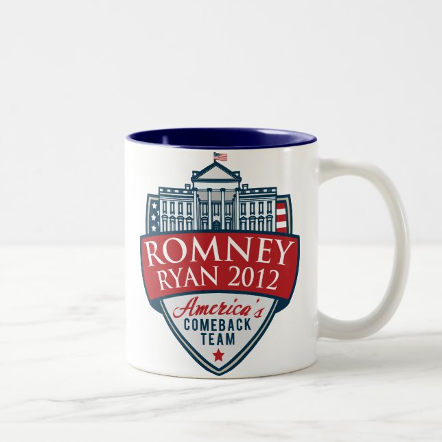 Amerika Romney-Ryan 2012 för återkomstlag mugg (Höger)
