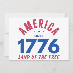 AMERIKA SEDAN 1776 DE FRIA MARKEN  INBJUDNINGAR