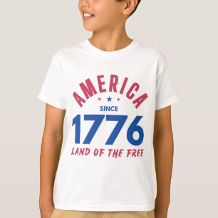 AMERIKA SEDAN 1776 DE FRIA MARKEN T SHIRT