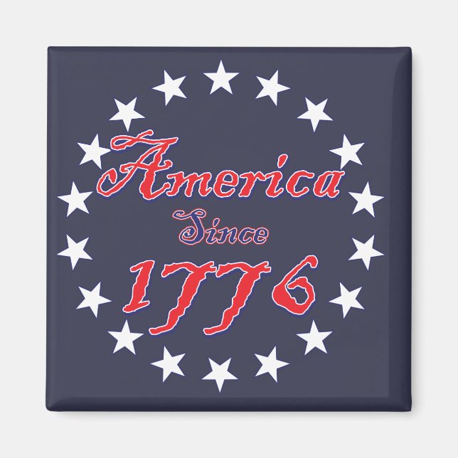 Amerika sedan 1776 magnet (Framsidan)