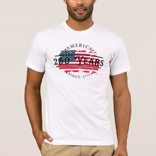 Amerika sedan 1776 med amerikansk flagga för män t shirt