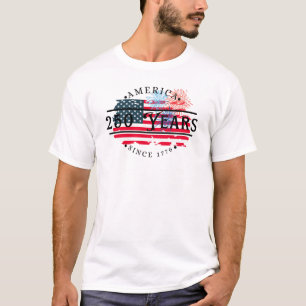 Amerika sedan 1776 med amerikansk flagga/fyrverker t shirt
