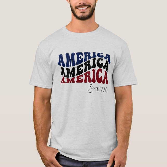 Amerika sedan 1776 Patriotic T Shirt (Framsida)