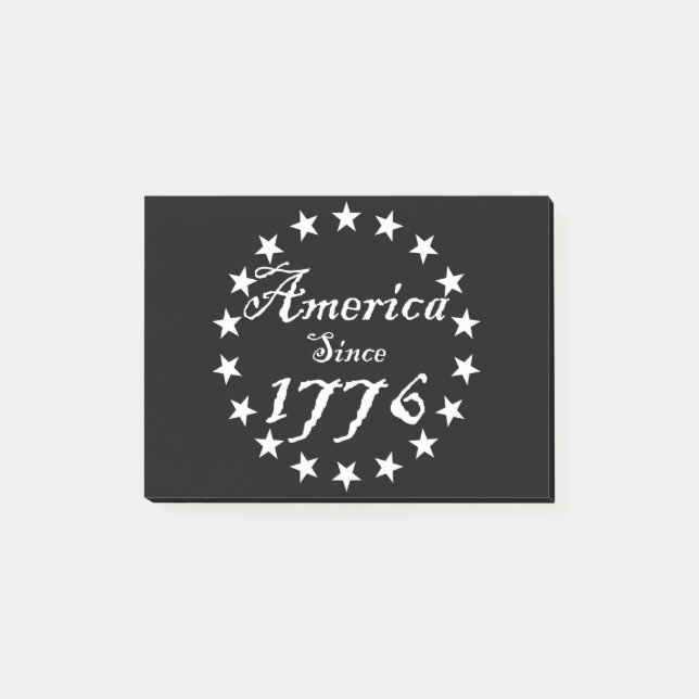 Amerika sedan 1776 post-it block (Framsida)