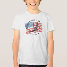 Amerika sedan 1776 Vattenfärg Flagga/S. Örn/Stjärn