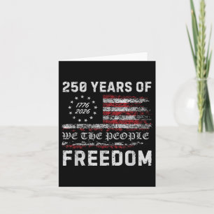 Amerika Semiquincentennial den 4 juli 2026 250 år Kort