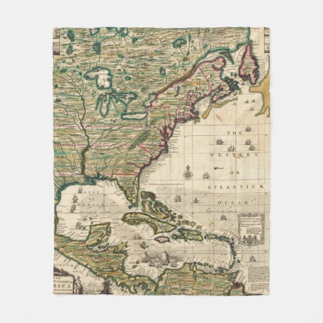 Amerika Septentrionalis Fleecefilt (Framsidan)