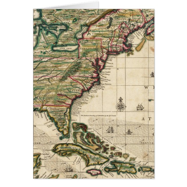 Amerika Septentrionalis Hälsningskort (Framsidan)