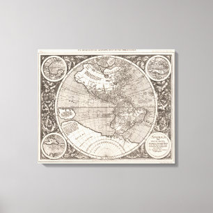 Amerika sive Indien Novam, 1609 Canvastryck