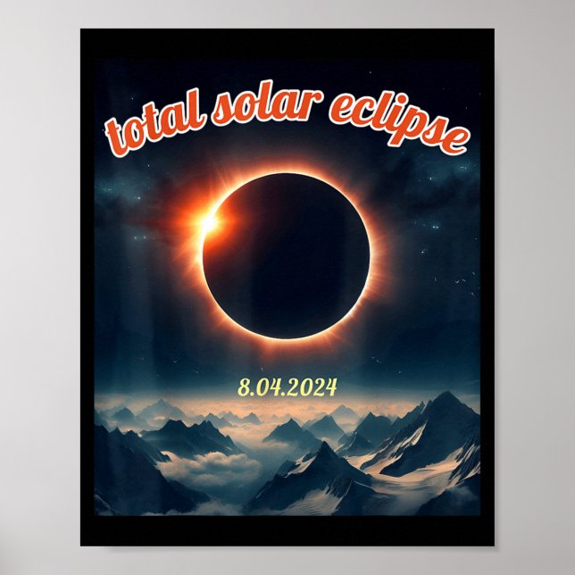 Amerika solförmörkelse texas 4.8.24 total solförmö poster (Framsidan)