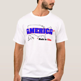 Amerika som göras i china t-shirt