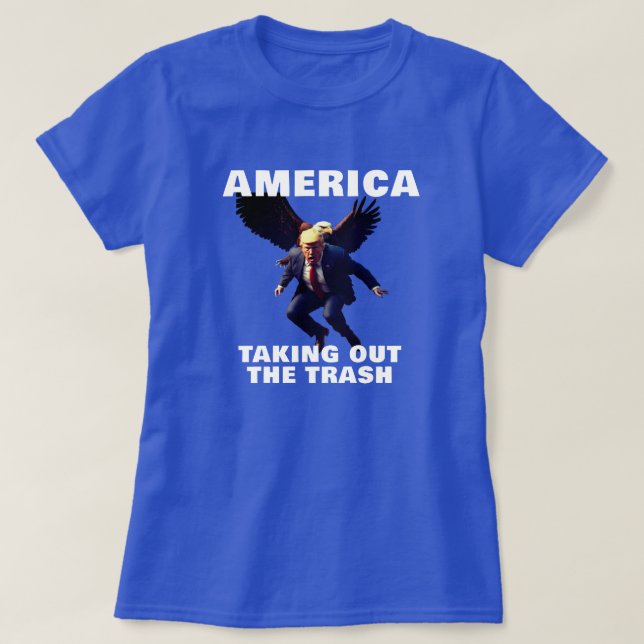 Amerika som tar ut Trump Sopor T Shirt (Design framsida)
