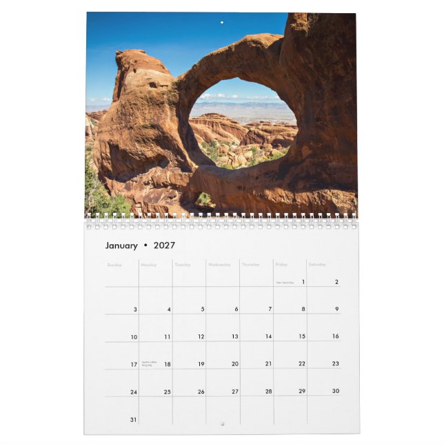 Amerika Southwest - tusen dollar cirklar kalendern Kalender (Jan 2027)