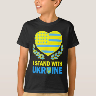 Amerika Stå Med Ukraina Tröja Ukrainsk Usa Fla