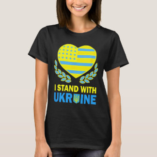Amerika Stå Med Ukraina Tröja Ukrainsk Usa Fla
