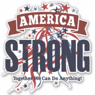 Amerika stark klistermärken