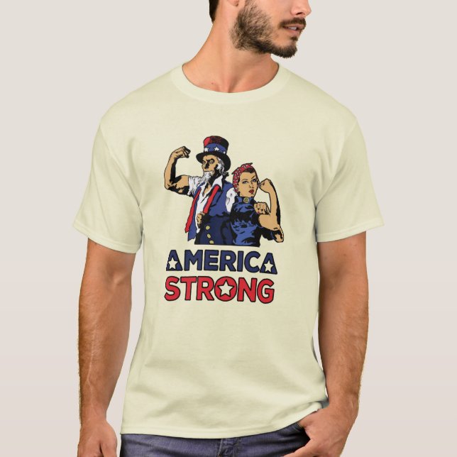 AMERIKA STARK - UNCLE SAM - ROSIE THE RIVETER T SHIRT (Framsida)