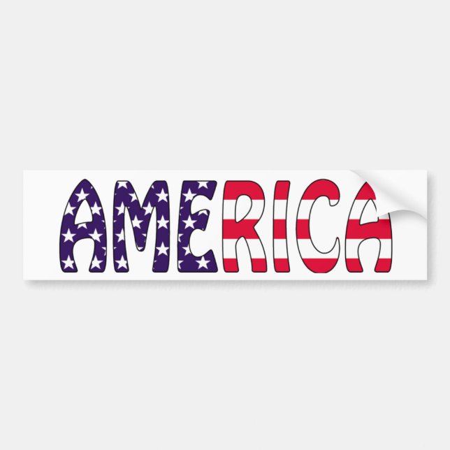 Amerika Stars och stripes Bildekal (Framsidan)