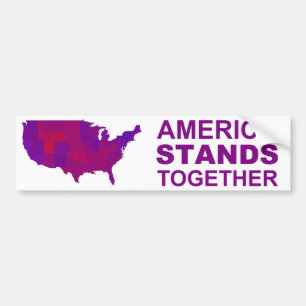 Amerika stativ tillsammans - bildekal