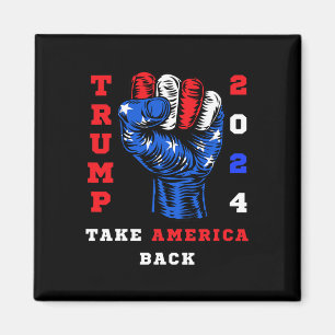 Amerika Stöd Trump 2024 Maga Republikaner Patrioti Magnet