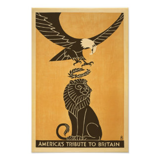 Amerika: Storbritanniens WWI Brittiska propaganda Fototryck