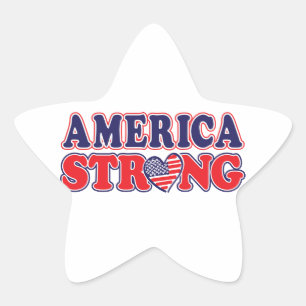 Amerika Strong Stjärnformat Klistermärke