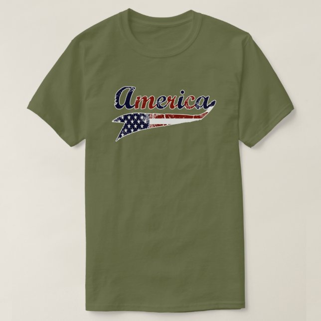 Amerika SwashT-tröja T Shirt (Design framsida)