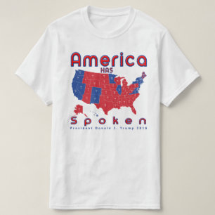Amerika talar den rött vitt blått Donald Trump T-shirt
