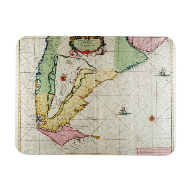 Amerika, tallrik 17 från Le Nouveau et Grand Illum Magnet (Horisontell)