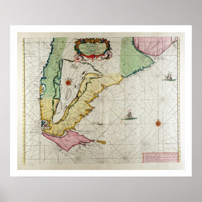 Amerika, tallrik 17 från Le Nouveau et Grand Illum Poster (Framsidan)