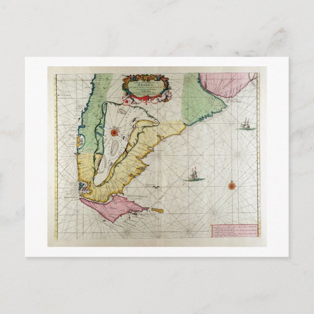 Amerika, tallrik 17 från Le Nouveau et Grand Illum Vykort (Framsida)