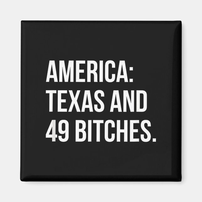 Amerika Texas Och 49 Es  Magnet (Framsidan)