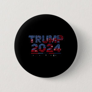 Amerika tillbaka USA Flagga 4 juli Donald Trump 20 Knapp