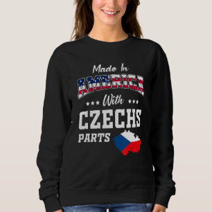 Amerika Tjeckiska Delar Tjeckien Karta Usa Flagga T Shirt