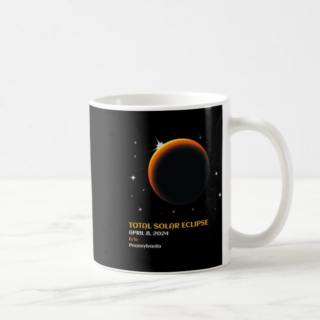 Amerika Totality 04 08 24 Total Solar Eclipse 2024 Kaffemugg (Höger)