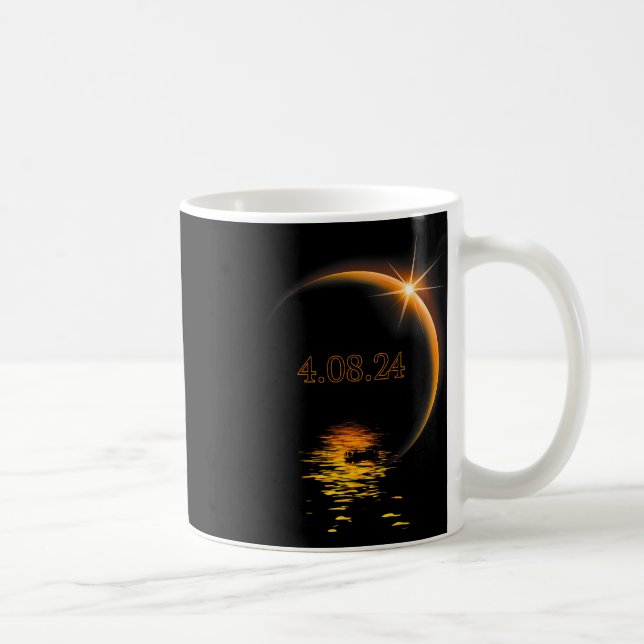 Amerika Totality 04 08 24 Total Solar Eclipse 2024 Kaffemugg (Höger)