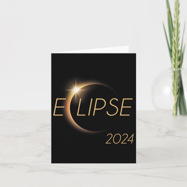 Amerika Totality 04 08 24 Total Solar Eclipse 2024 Kort (Framsida)