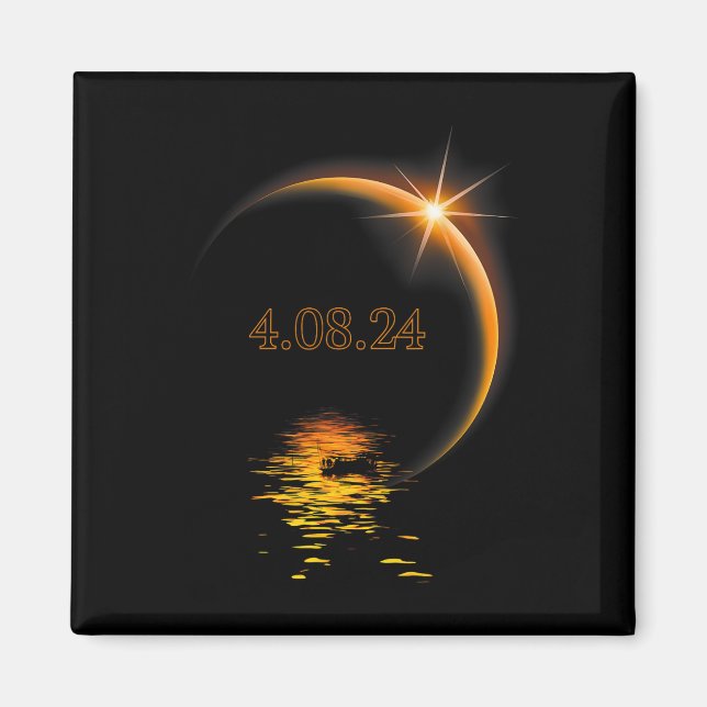 Amerika Totality 04 08 24 Total Solar Eclipse 2024 Magnet (Framsidan)
